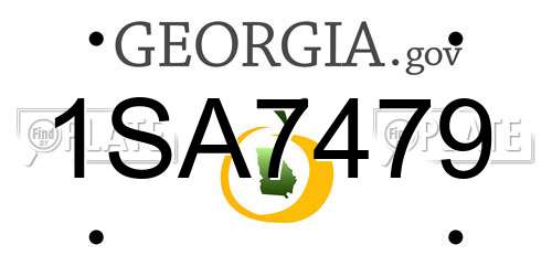 1SA7479 Georgia License Plate