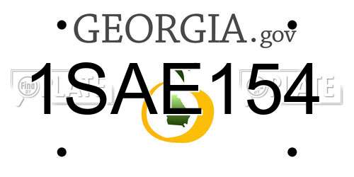 1SAE154 Georgia License Plate