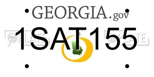 1SAT155 Georgia License Plate
