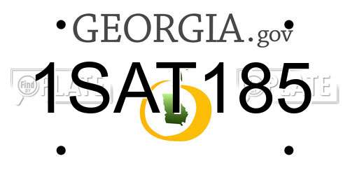 1SAT185 Georgia License Plate