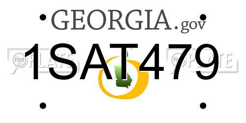 1SAT479 Georgia License Plate