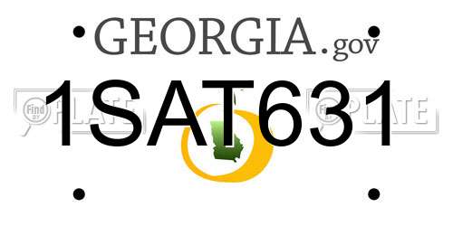 1SAT631 Georgia License Plate