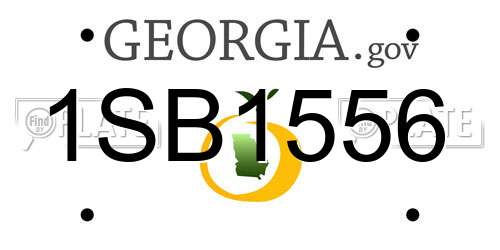 1SB1556 Georgia License Plate