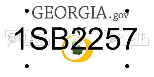 1SB2257 Georgia License Plate