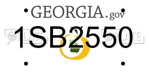 1SB2550 Georgia License Plate