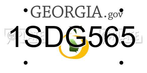 1SDG565 Georgia License Plate
