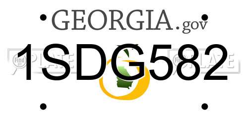 1SDG582 Georgia License Plate