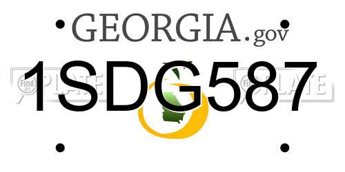 1SDG587 Georgia License Plate