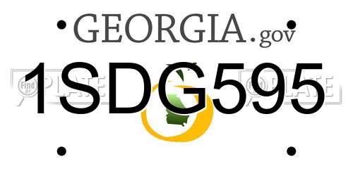 1SDG595 Georgia License Plate