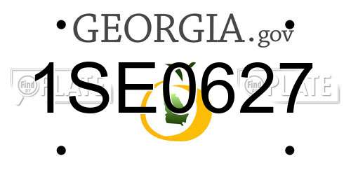 1SE0627 Georgia License Plate