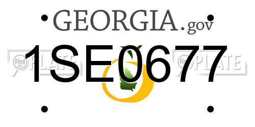 1SE0677 Georgia License Plate