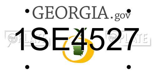1SE4527 Georgia License Plate