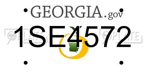 1SE4572 Georgia License Plate