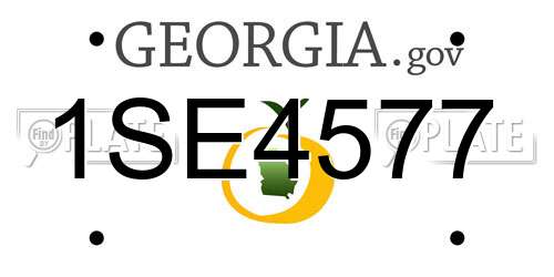 1SE4577 Georgia License Plate