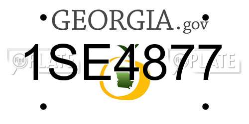 1SE4877 Georgia License Plate