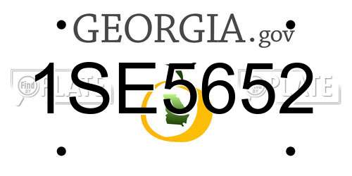 1SE5652 Georgia License Plate