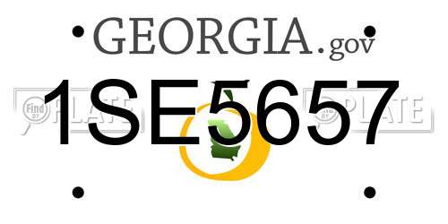 1SE5657 Georgia License Plate