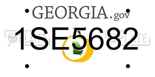 1SE5682 Georgia License Plate