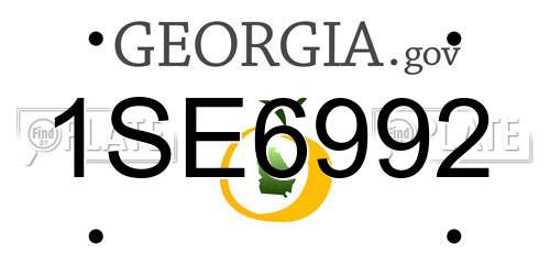 1SE6992 Georgia License Plate