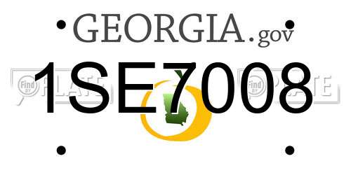 1SE7008 Georgia License Plate