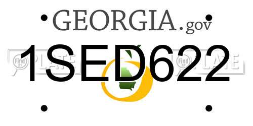 1SED622 Georgia License Plate