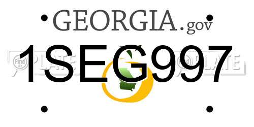 1SEG997 Georgia License Plate