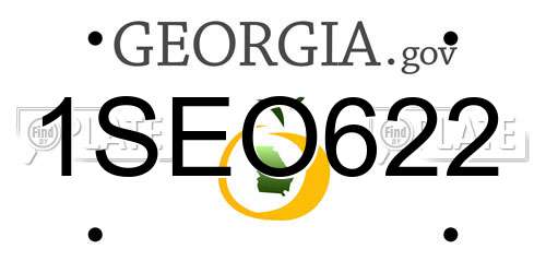 1SEO622 Georgia License Plate