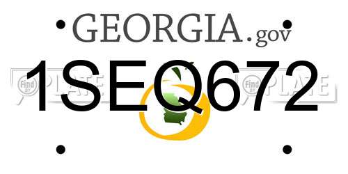 1SEQ672 Georgia License Plate