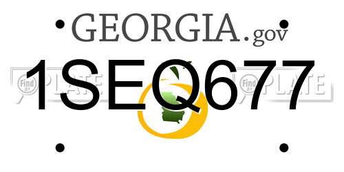1SEQ677 Georgia License Plate