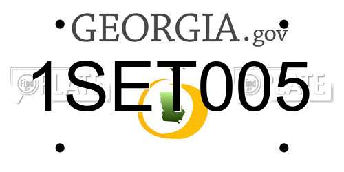 1SET005 Georgia License Plate