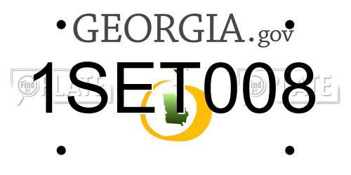 1SET008 Georgia License Plate