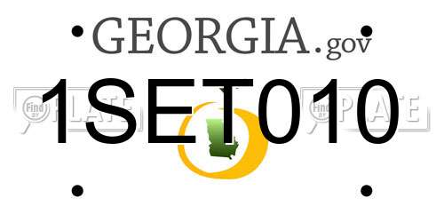 1SET010 Georgia License Plate
