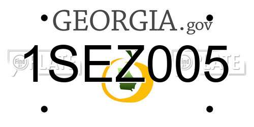 1SEZ005 Georgia License Plate