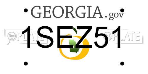 1SEZ51 Georgia License Plate