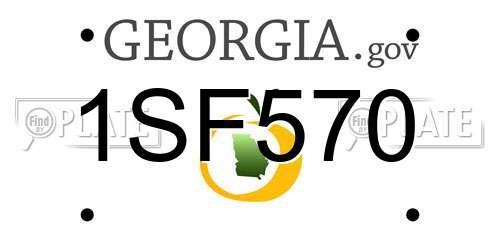 1SF570 Georgia License Plate