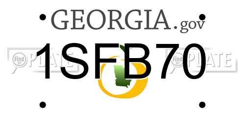 1SFB70 Georgia License Plate