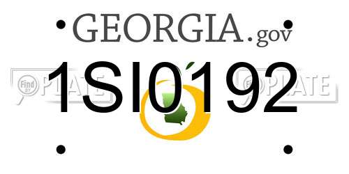 1SI0192 Georgia License Plate