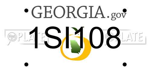 1SI108 Georgia License Plate
