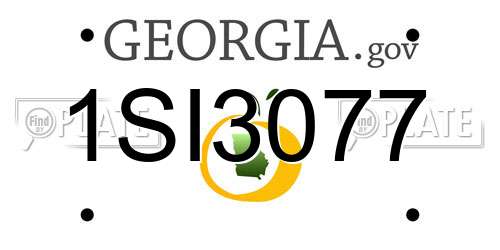 1SI3077 Georgia License Plate