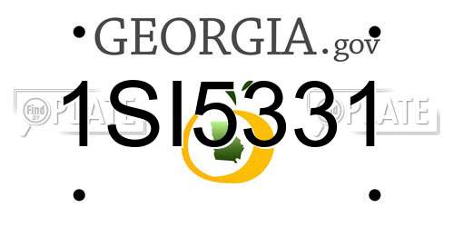 1SI5331 Georgia License Plate