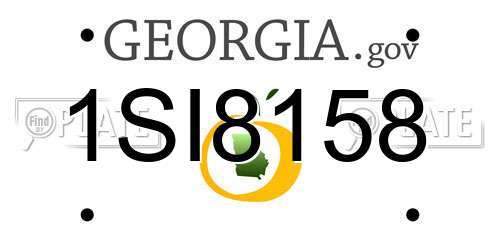 1SI8158 Georgia License Plate
