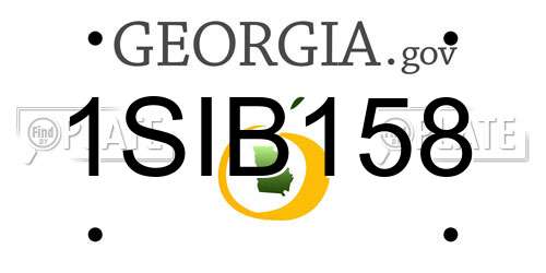 1SIB158 Georgia License Plate