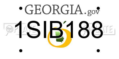 1SIB188 Georgia License Plate