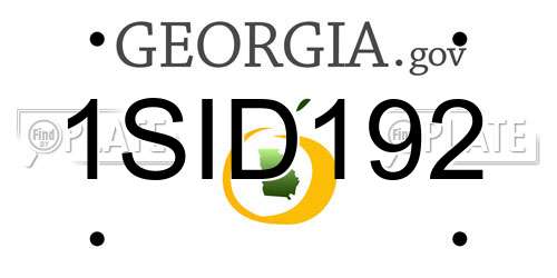 1SID192 Georgia License Plate