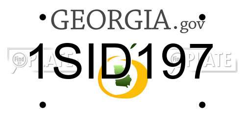 1SID197 Georgia License Plate
