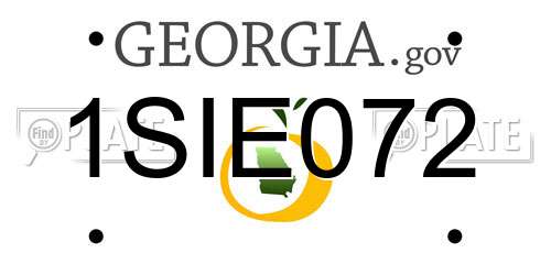 1SIE072 Georgia License Plate