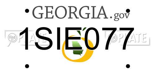 1SIE077 Georgia License Plate