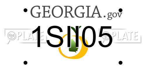 1SII05 Georgia License Plate