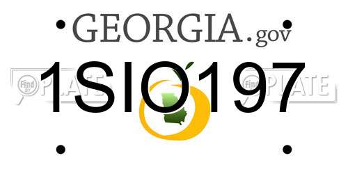 1SIO197 Georgia License Plate