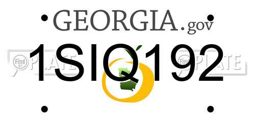 1SIQ192 Georgia License Plate